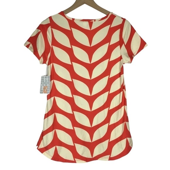 LULAROE Classic Shirt Short Sleeve Hi Lo Hem Loose Fit Leggings Material Size XS - Picture 3 of 14